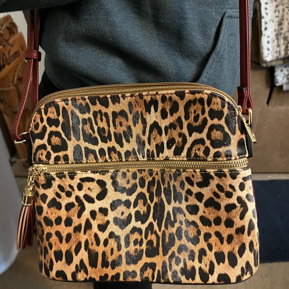 Leopard print purse